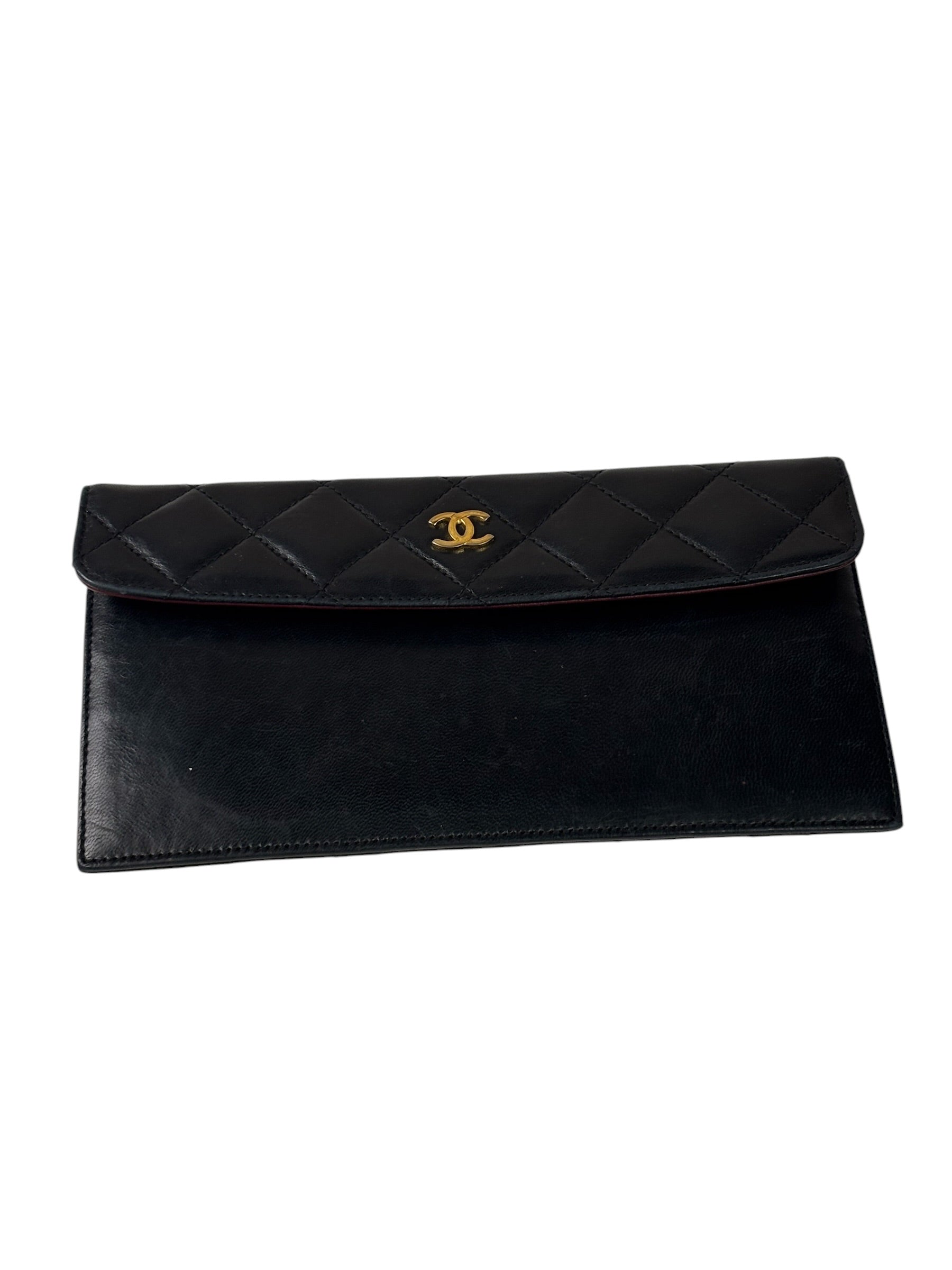 Chanel Vintage Navy Quilted Lambskin Flap Bag 1989