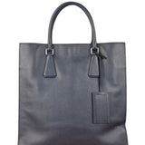 Prada Navy Blue Saffiano Leather Vertical Tote Bag