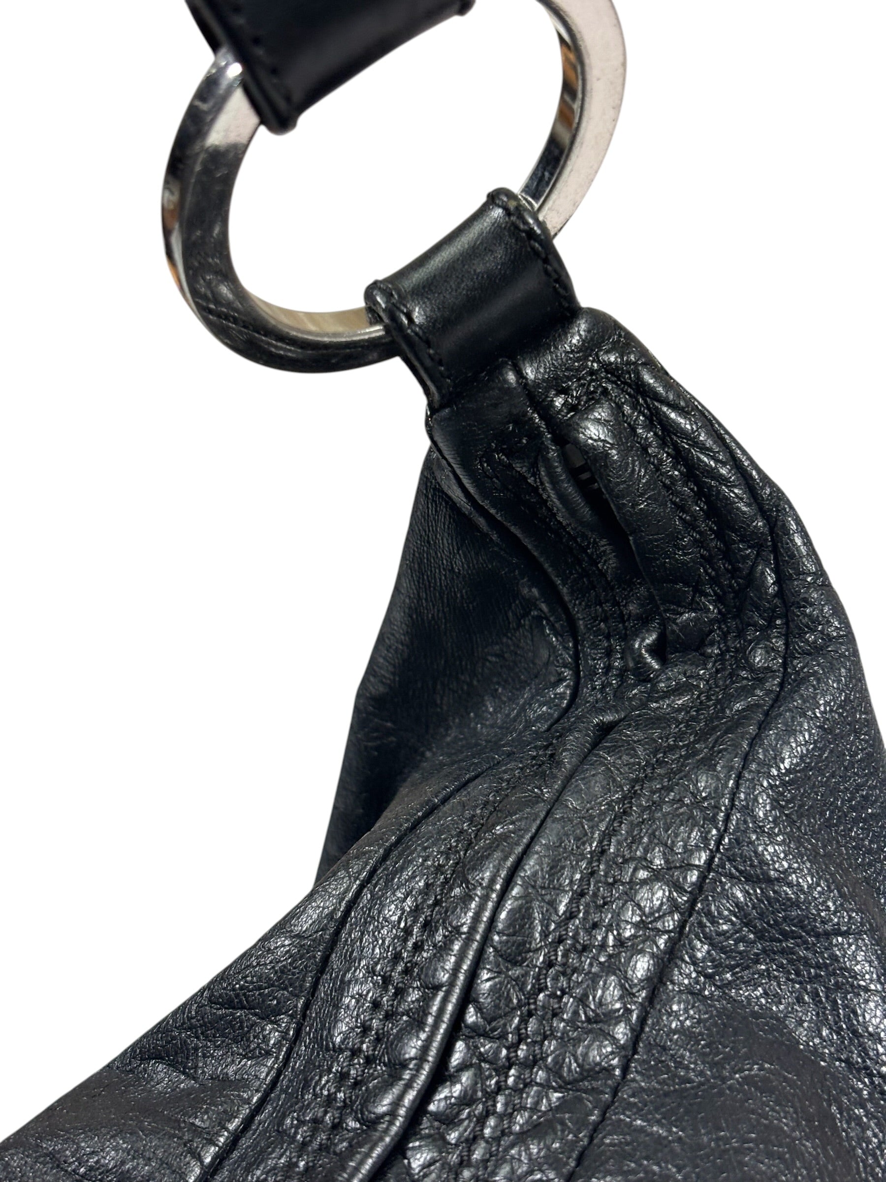 Fendi Black Leather Hobo Bag