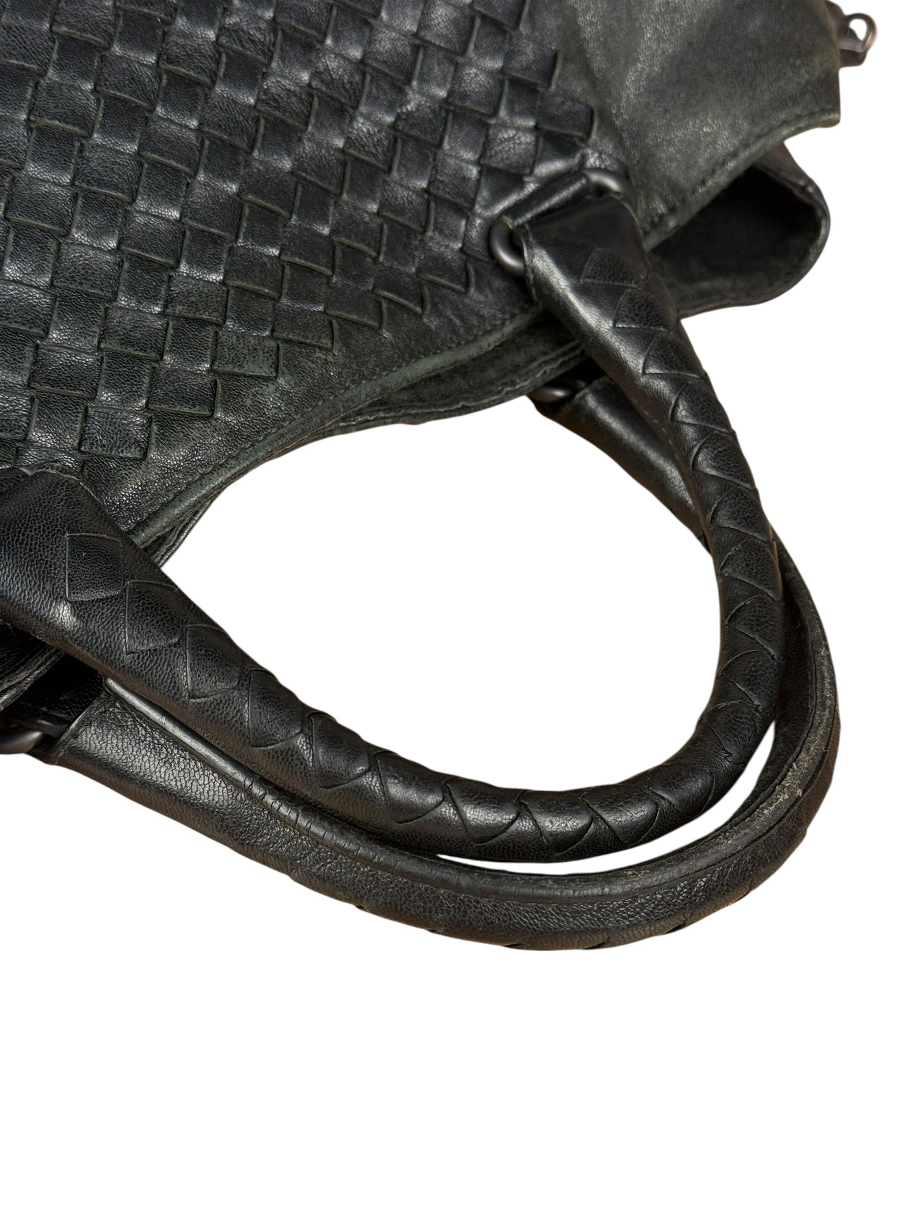 Bottega Veneta Black Intrecciato Leather 2Way Tote