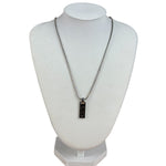Christian Dior Vintage Logo Plate Pendant Necklace