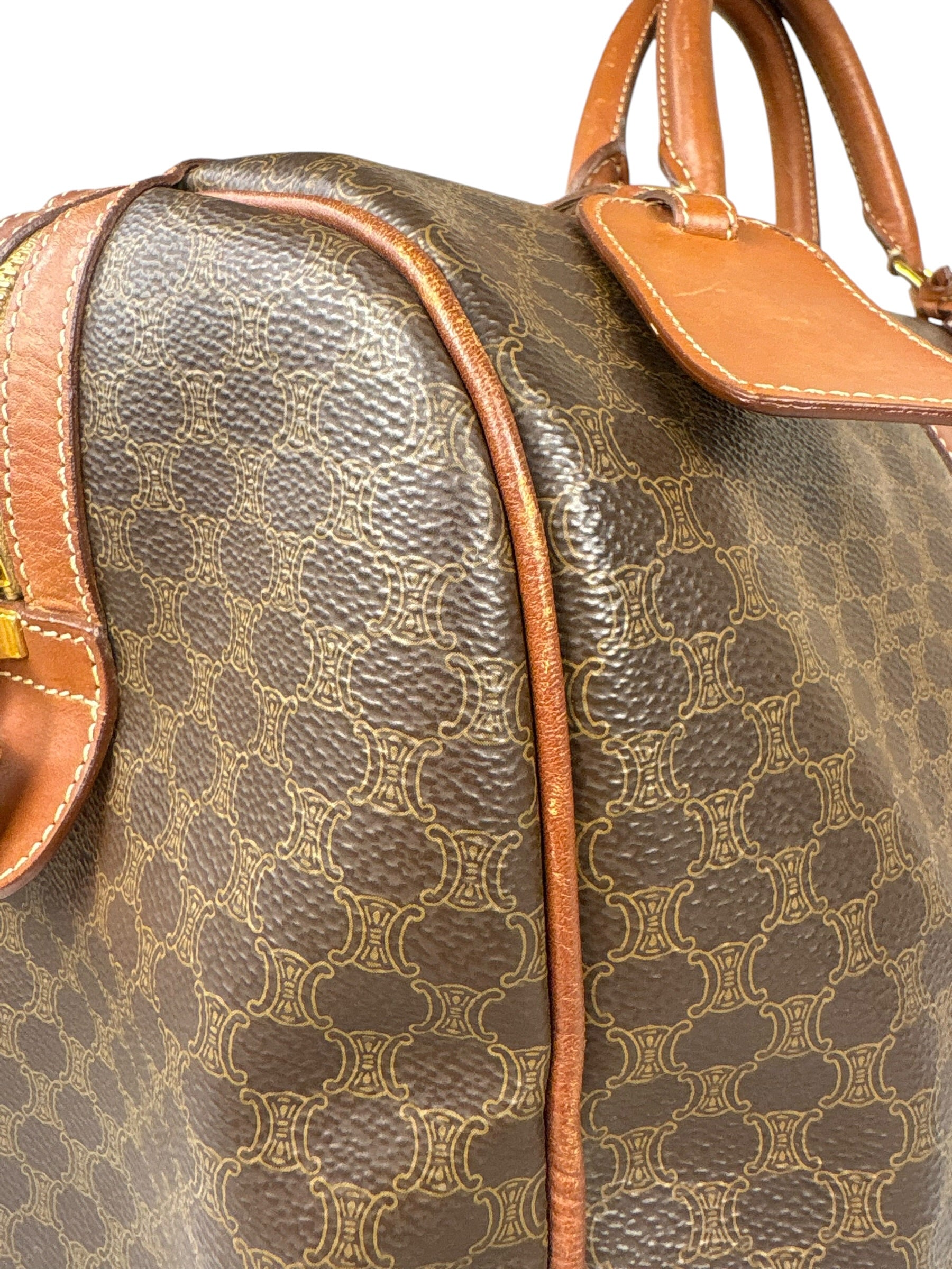 Celine Vintage Macadam Weekender Boston Bag