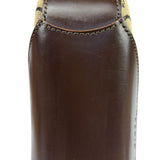 Celine Brown Leather Trim C Macadam Hobo Bag