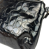 Coach Black Patent Leather Heart & Bow Wristlet