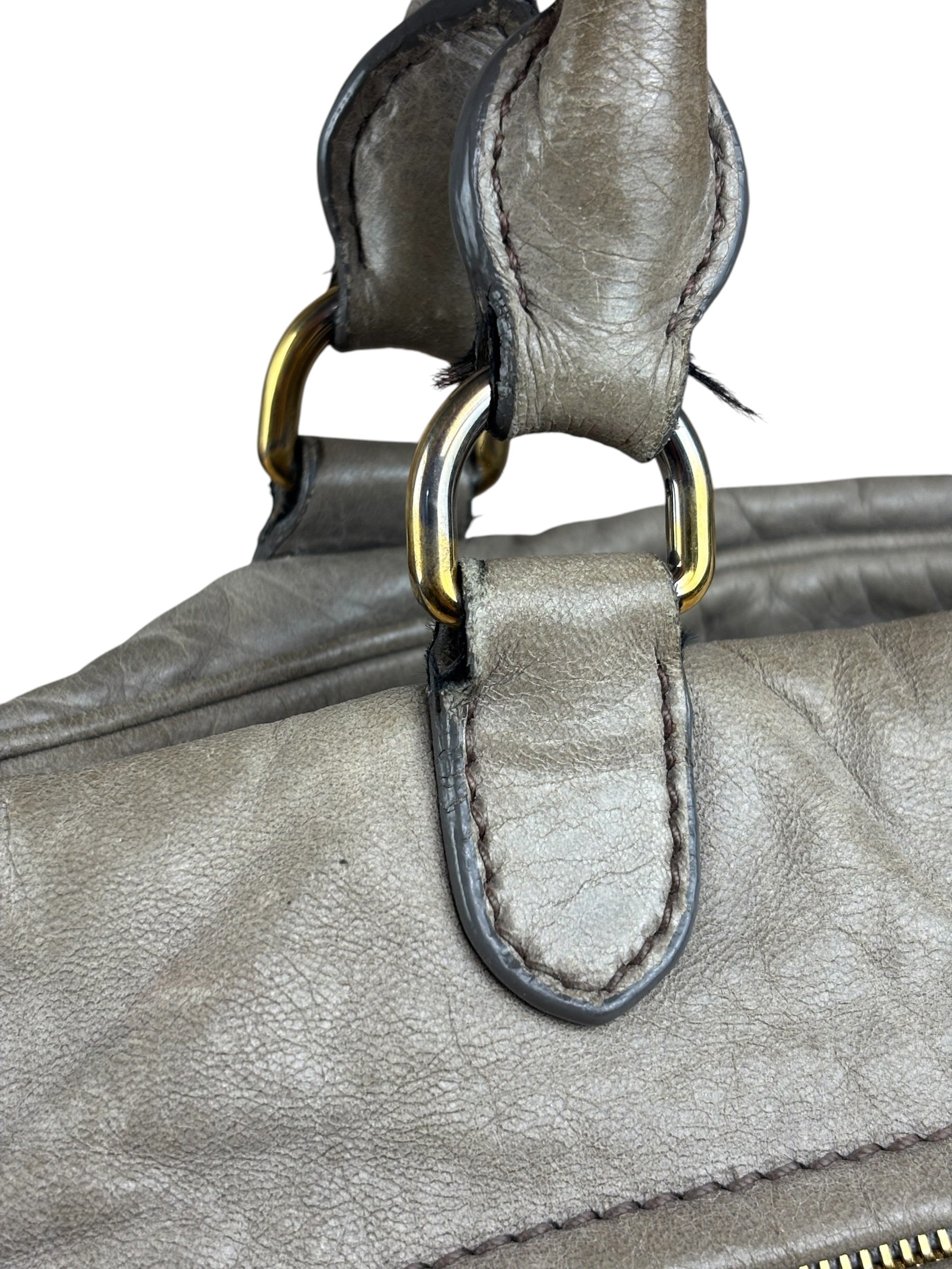 Miu Miu Green Vitello Leather Two-Way Bag