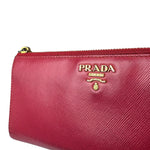 Prada Vintage Pink Saffiano Leather Long Wallet