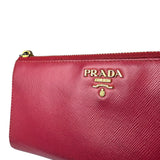 Prada Vintage Pink Saffiano Leather Long Wallet