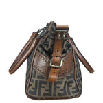 Fendi Vintage Leather Trim Zucca Etnico/Du Jour Tote Bga