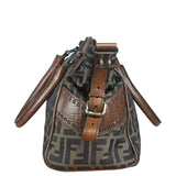 Fendi Vintage Leather Trim Zucca Etnico/Du Jour Tote Bga