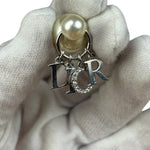 Christian Dior Pearl Spell-Out Earrings