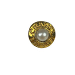 Chanel Vintage Pearl Round Gold-Tone Clip-On Earning