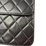 Chanel Balck Quilted Lambskin Square Flap 1991