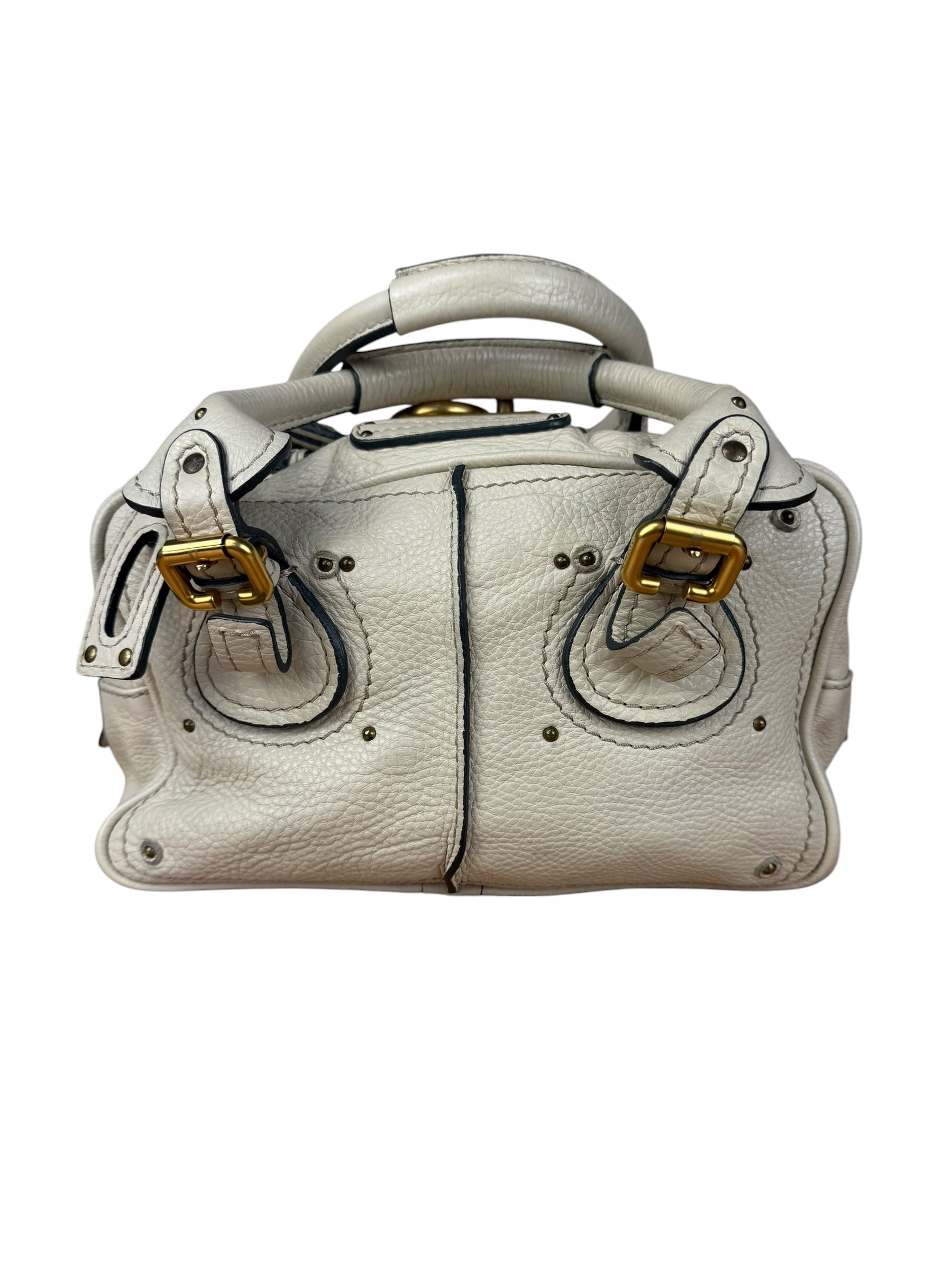 Chloé Ivory Leather Mini Paddington Handbag