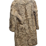 Vintage Multi-Tonal Light Brown Fox Fur Long Coat