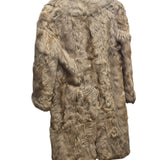 Vintage Multi-Tonal Light Brown Fox Fur Long Coat