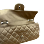 Chanel CC Limited Edition Gold Satin Quilted Flap Bag 2008