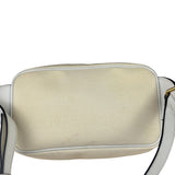 Versace Pastel Yellow Leather Logo Print Belt Bag
