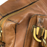 Chloe Caramel Tan Leather Paraty Medium Two-Way Bag
