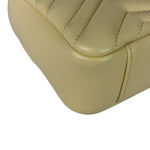 Gucci Yellow Leather Matelasse Marmont Shoulder Bag
