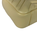 Gucci Yellow Leather Matelasse Marmont Shoulder Bag