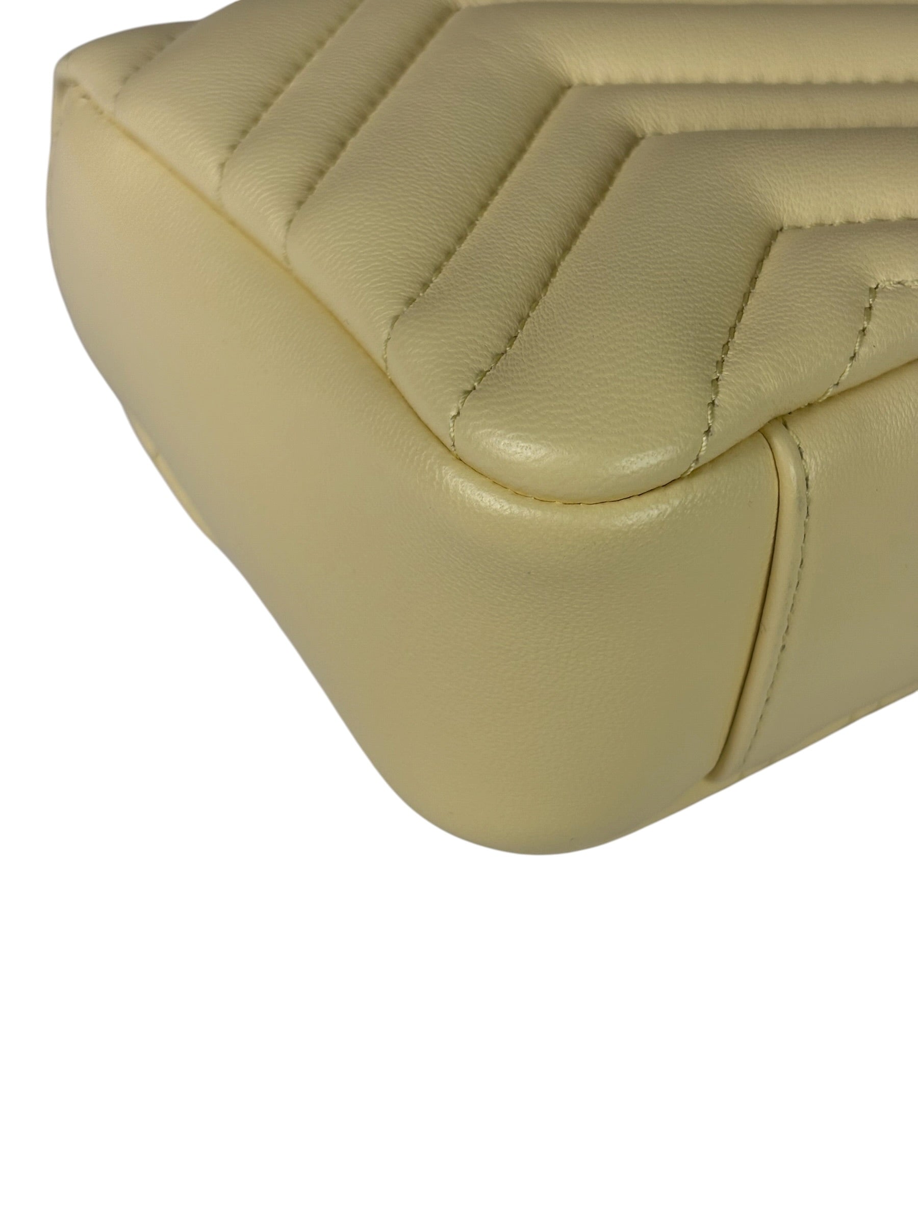 Gucci Yellow Leather Matelasse Marmont Shoulder Bag