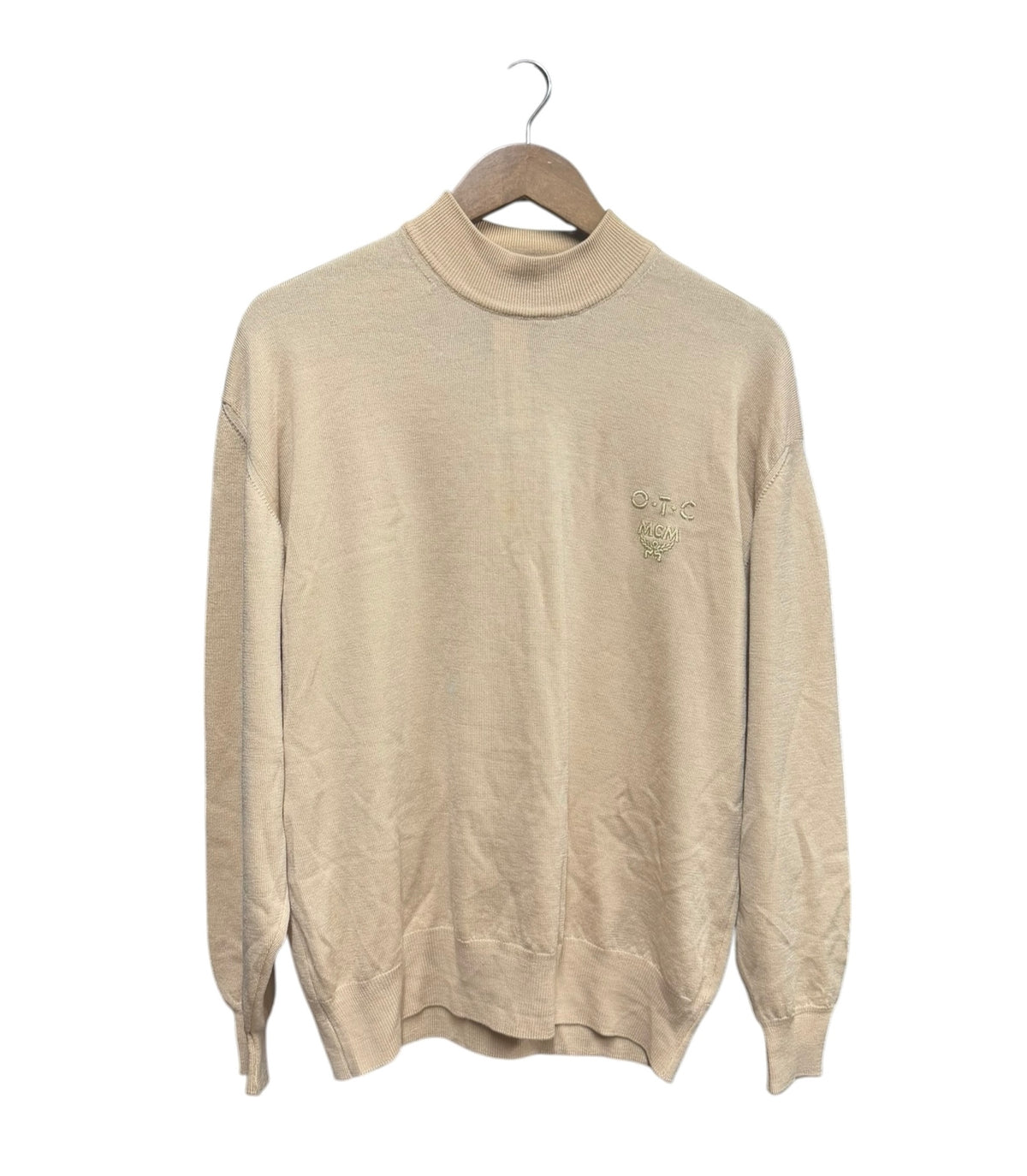 MCM Cream Colored Mock Neck Sweater