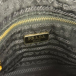 Prada Black Pebbled Leather Pochette