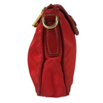 Prada Red Tessuto Nylon/Saffiano Leather Trim Two-Way Bag