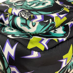 Prada Multicolor Nylon Leather Trim Frankenstein Print Pouch