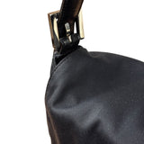 Fendi Black Leather Trim Mamma Baguette