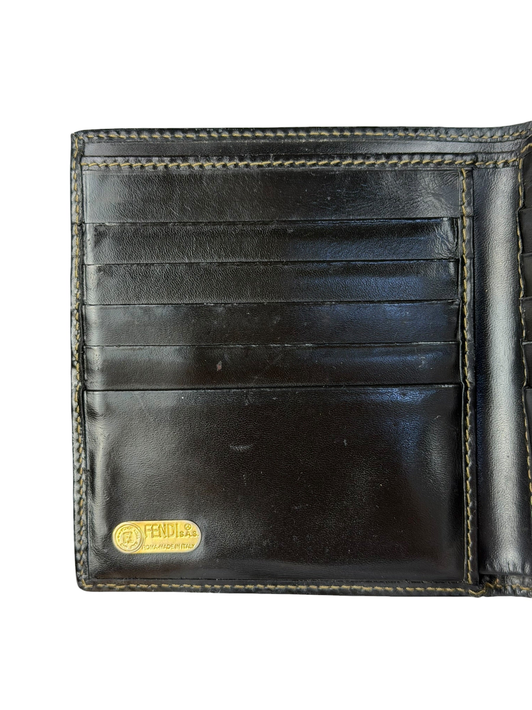 Fendi Vintage Striped Pequin Wallet