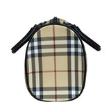 Burberry Leather Trim House Check Small Speedy Handbag
