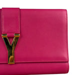 Saint Laurent Pink Leather Y Ligne Clutch