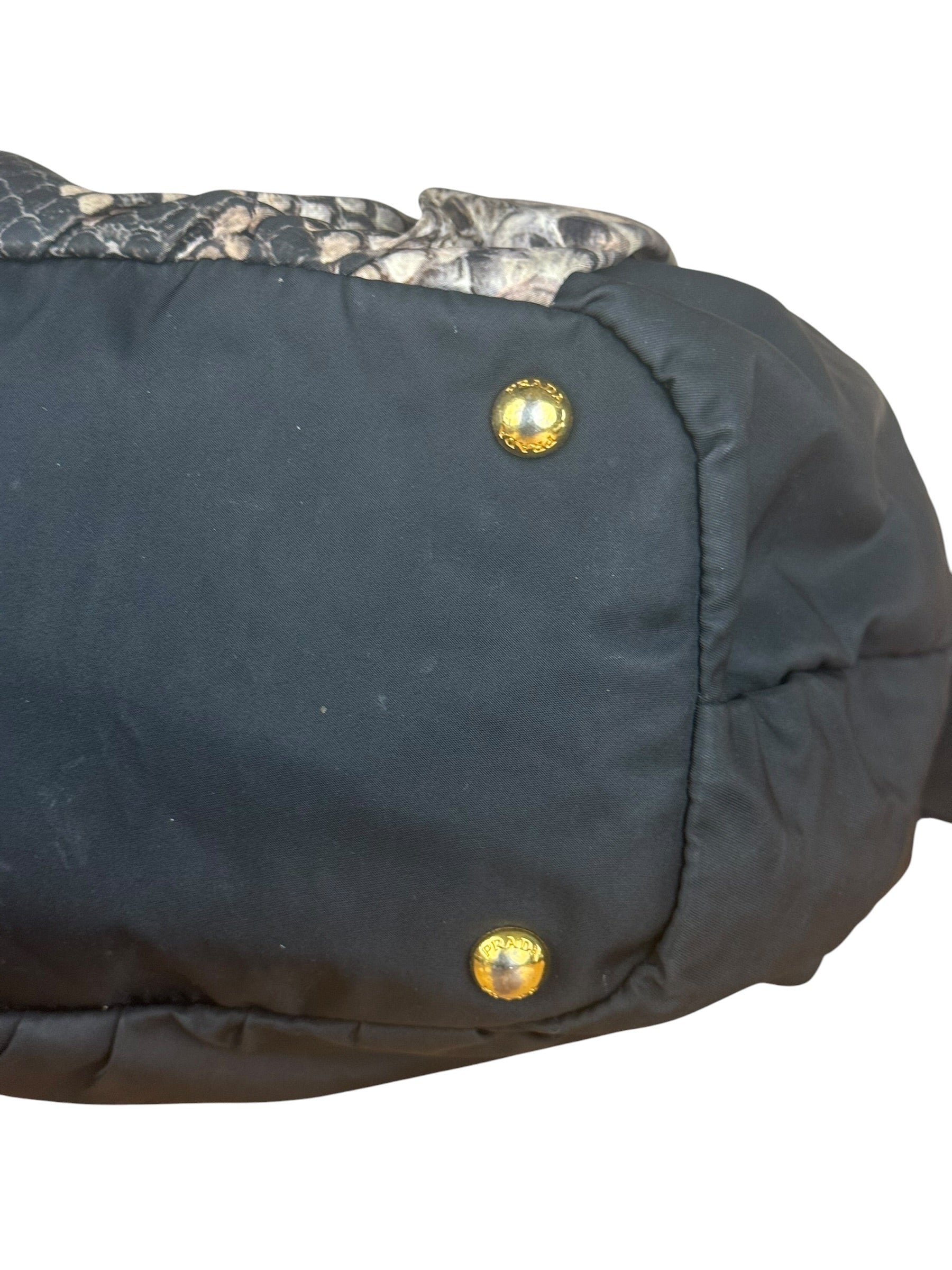 Prada Vintage Snake Print Nylon 2Way Bag