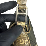 Prada Vintage Kakhi Green Nylon Shoulder Bag