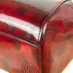 Cartier Red Patent Leather Logo Embossed Handbag