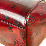 Cartier Red Patent Leather Logo Embossed Handbag