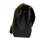 YSL Black Lambskin Matelasse Medium Loulou Shoulder Bag