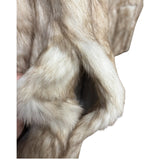 Imagnin Vintage Beige/Cream Rabbit Fur Coat