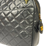 Chanel Black Quilted Lambskin Camera Bag 1989