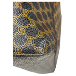 Celine Bicolor Leather Macadam Canvas Tote Bag