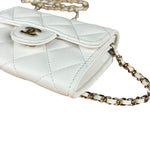 Chanel Classic Flap Card Holder on Chain Quilted Caviar Black