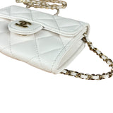 Chanel Classic Flap Card Holder on Chain Quilted Caviar Black