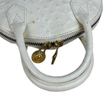 Versace Vintage Mini Osctrich Leather Top Handle Bag
