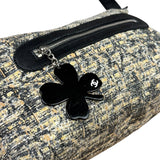 Chanel Black/Beige Tweed Clover Hobo Shoulder Bag '05-'06