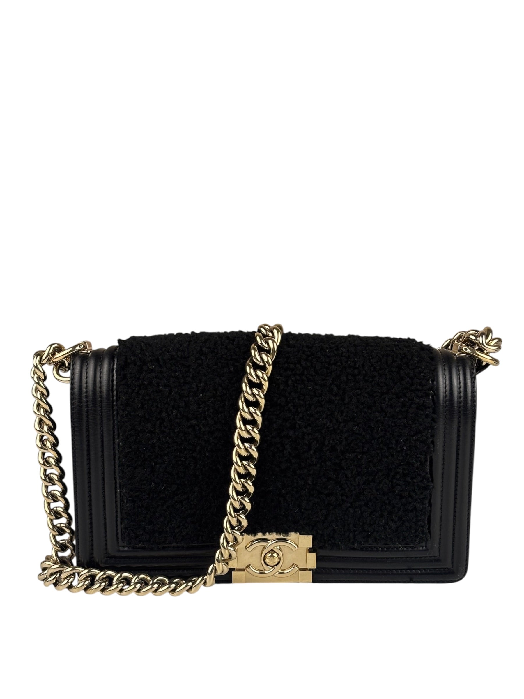Chanel Black Leather Boy Flap Shoulder Bag 2017