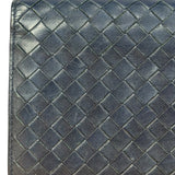 Bottega Veneta Navy Blue Intrecciato Long Wallet