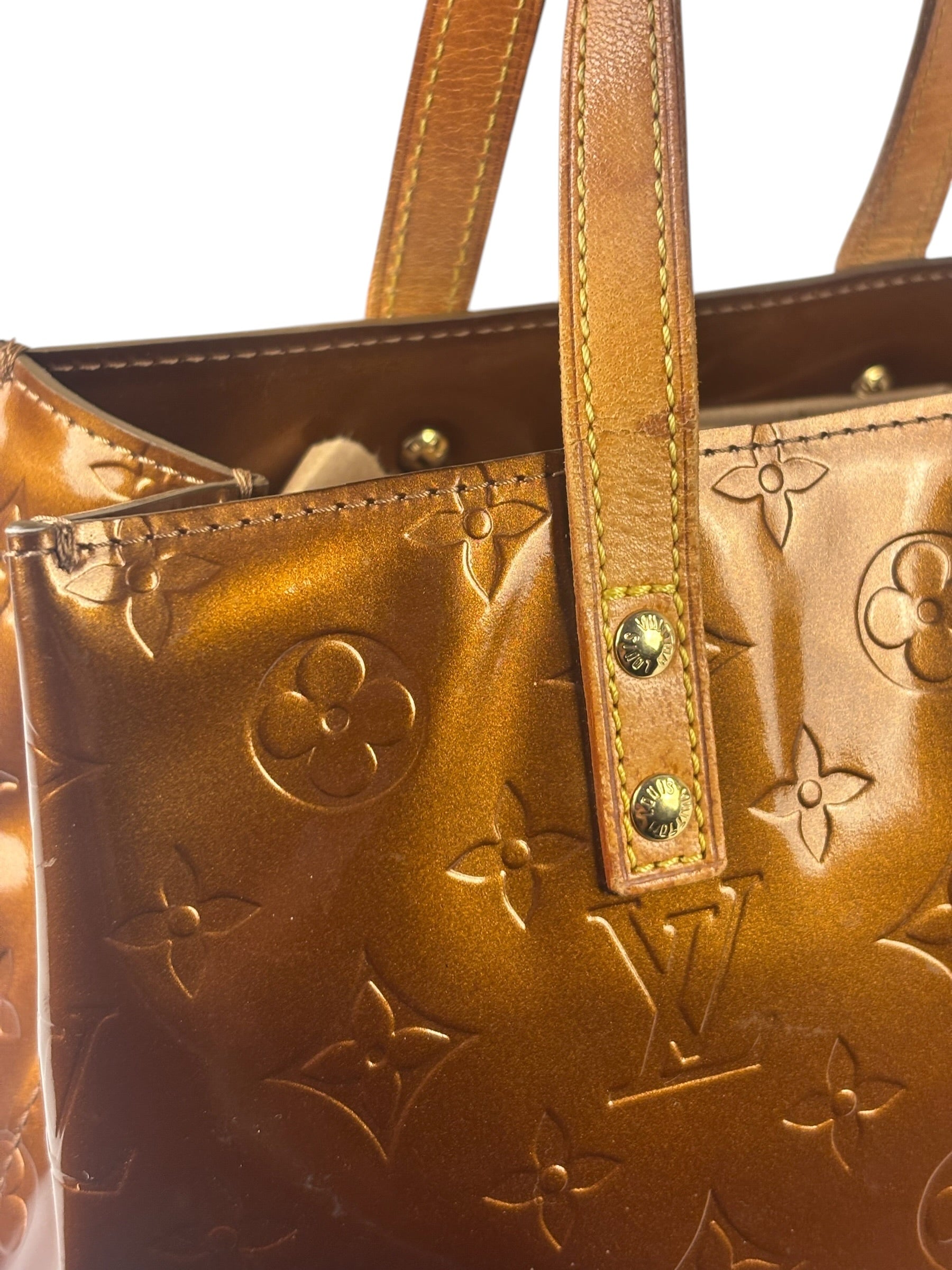 Louis Vuitton Monogram Bronze Vernis Reade PM