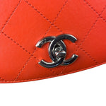 Chanel Red Quilted Calfskin Small Ring My Flap Crossbody Bag 2017