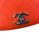 Chanel Red Quilted Calfskin Small Ring My Flap Crossbody Bag 2017